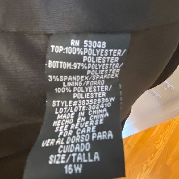 Nightway black&white satin dress 16w - Picture 6 of 7